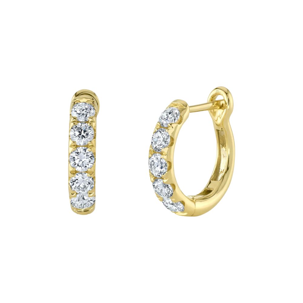 Korman Collection 14K Yellow Gold Diamond Huggie Earrings